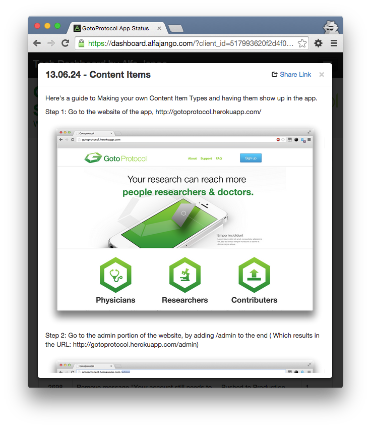 Client Dashboard Document