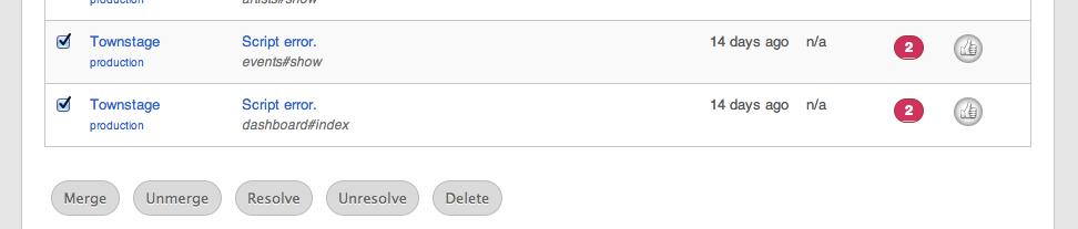 Errbit merge exceptions screenshot
