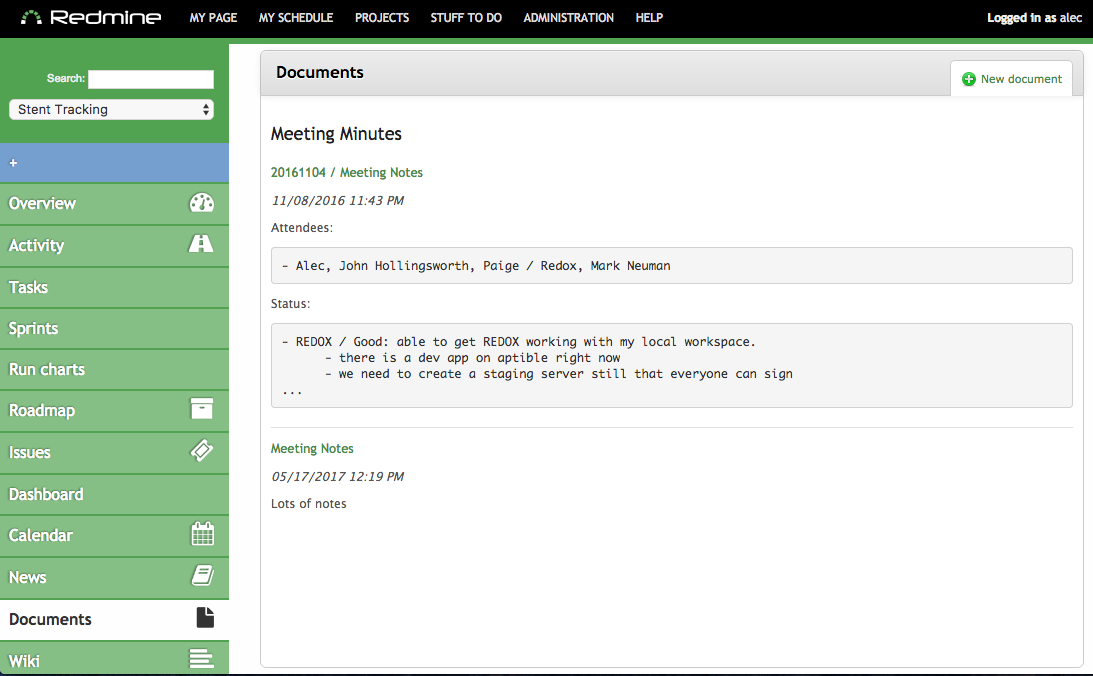 Redmine Documents