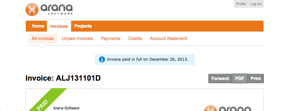 Subcontractor Invoice PDF Download