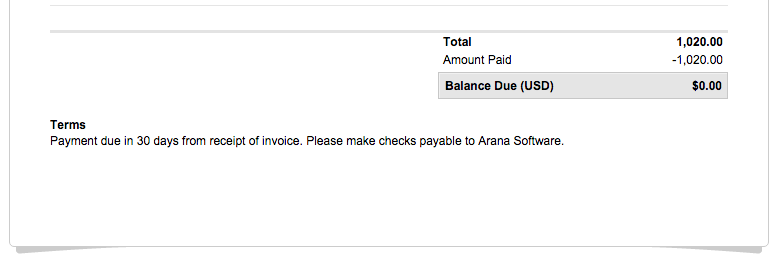 Subcontractor Invoice Terms
